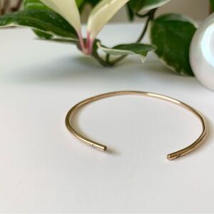 Diamond Cuff Bracelet 14k gold filled